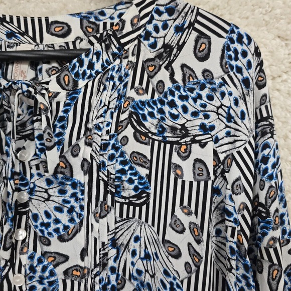 Melissa McCarthy‎ Seven7 Top Womens 2X Butterfly Long Sleeve Flowy Lightweight - Picture 3 of 13